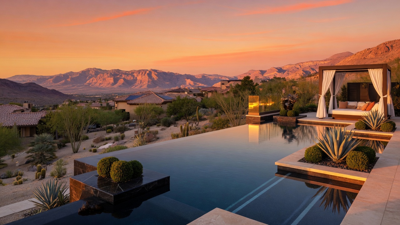 infinity pool cleaning — Summerlin pool care in Red Rock Country Club