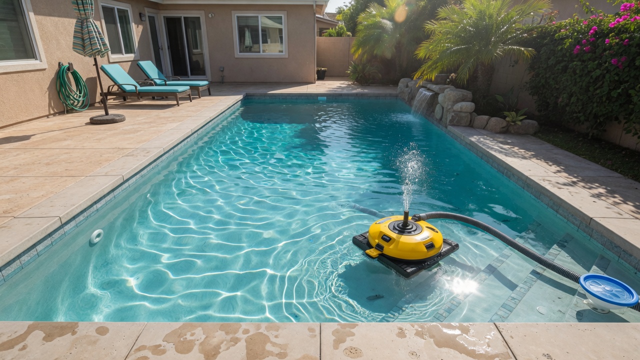 pool cleaning robot — Summerlin pool care in The Hills