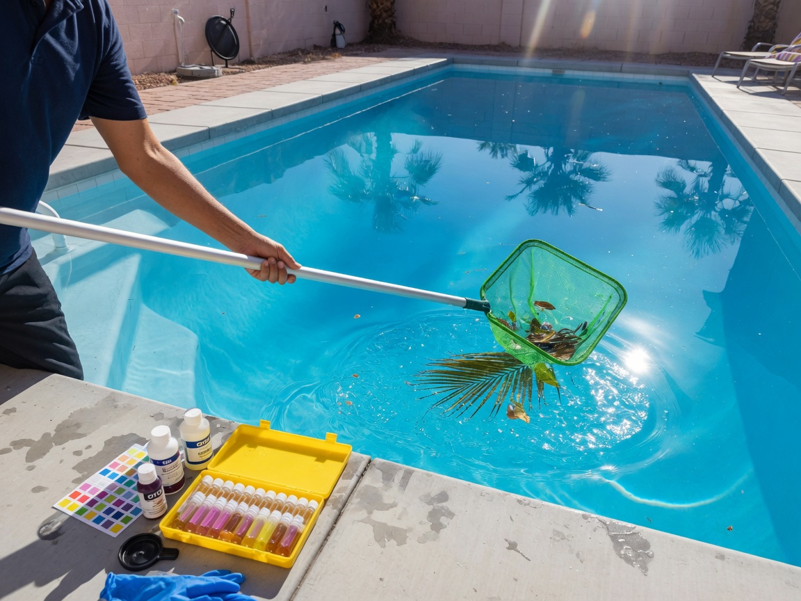 infinity pool cleaning — Summerlin pool care in Sun City Summerlin